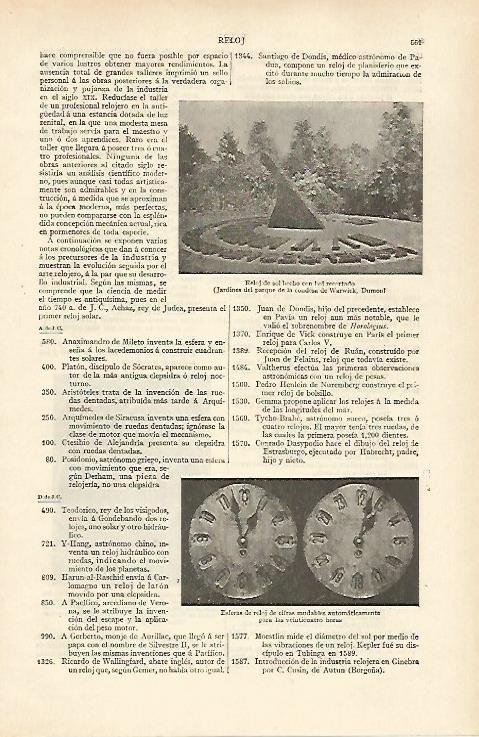LAMINA ESPASA 31018: Reloj de sol en Dumon