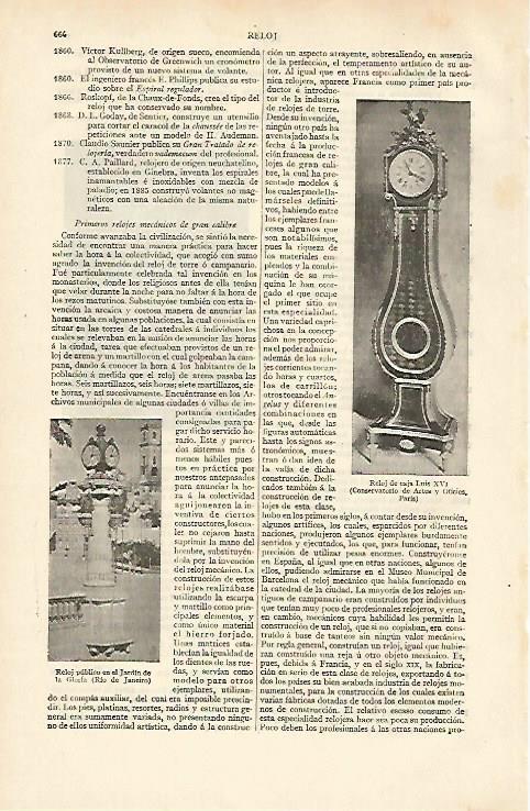 LAMINA ESPASA 31019: Reloj de Luis XVI