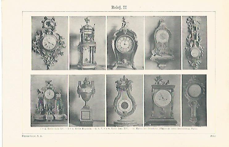 LAMINA ESPASA 31023: Relojes del Museo de Artes Decorativas de Paris