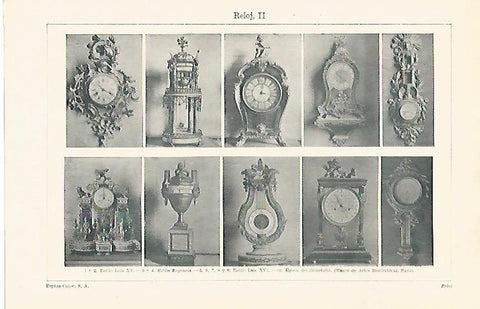 LAMINA ESPASA 31023: Relojes del Museo de Artes Decorativas de Paris