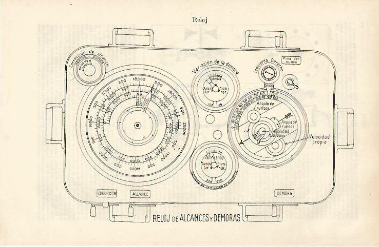 LAMINA ESPASA 31026: Reloj de alcances y demoras