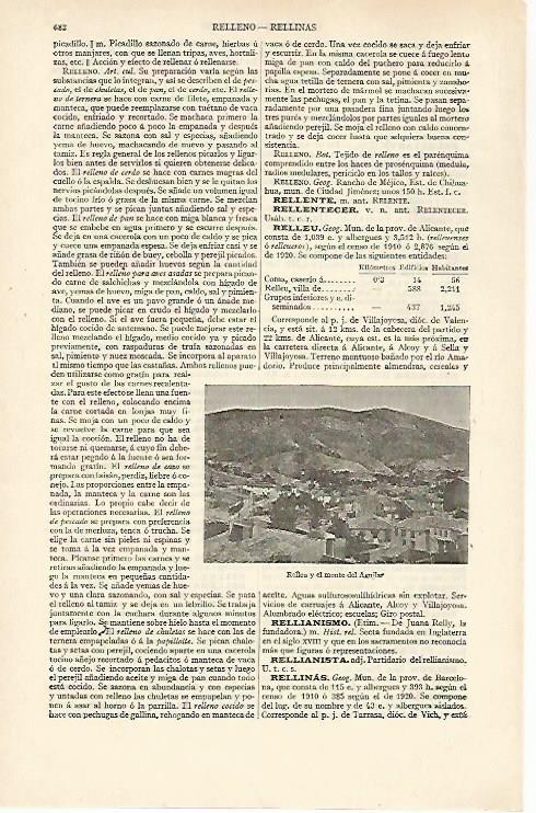 LAMINA ESPASA 31027: Monte del Aguilar Alicante