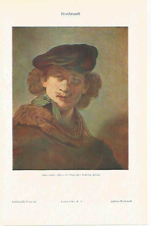 LAMINA ESPASA 31029: Autorretrato por Rembrandt