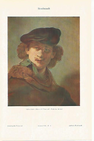 LAMINA ESPASA 31029: Autorretrato por Rembrandt