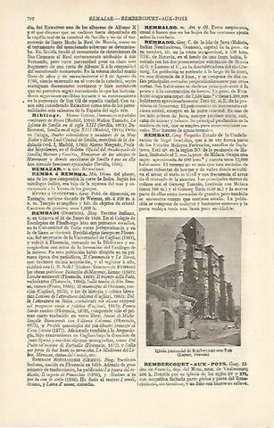 LAMINA ESPASA 31030: Iglesia de Rembercourt aux Pots Francia