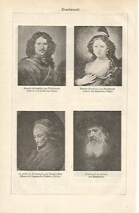 LAMINA ESPASA 31031: Retratos por Rembrandt