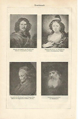 LAMINA ESPASA 31031: Retratos por Rembrandt