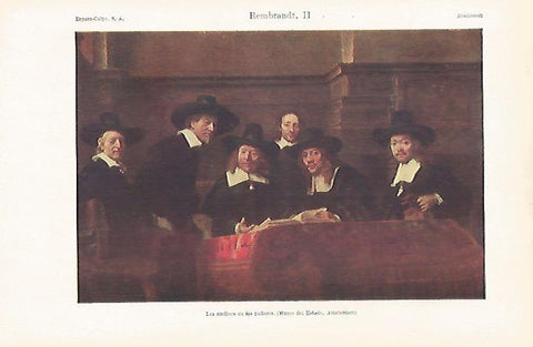 LAMINA ESPASA 31033: Los sindicos de los pañeros por Rembrandt