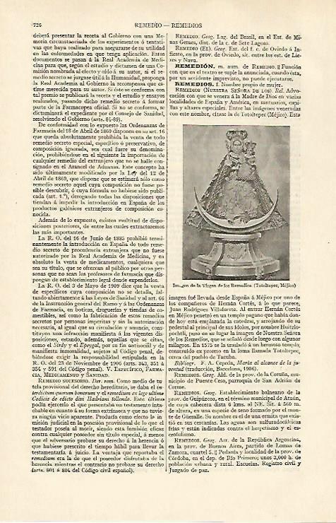 LAMINA ESPASA 31037: La Virgen de los Remedios de Mexico