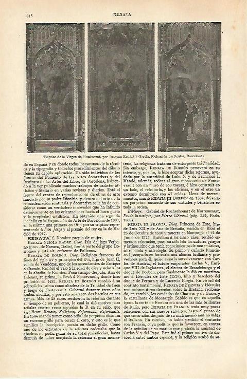 LAMINA ESPASA 31045: Triptico de la Virgen de Montserrat
