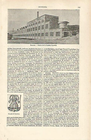 LAMINA ESPASA 31053: Fabrica de la Papelera Española en Renteria