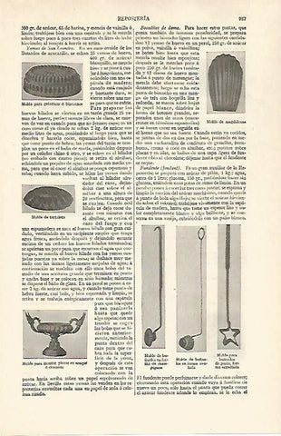 LAMINA ESPASA 31063: Moldes para reposteria