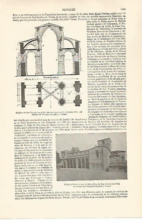 LAMINA ESPASA 31071: Basilica de San Vicente en Avila