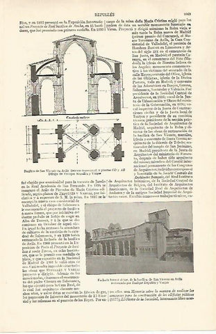 LAMINA ESPASA 31071: Basilica de San Vicente en Avila