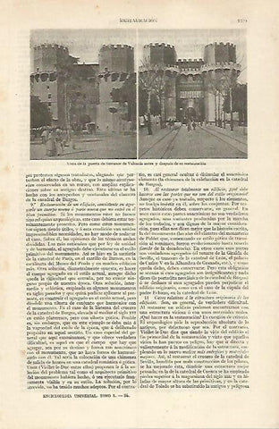 LAMINA ESPASA 31078: Puerta de Serranos en Valencia