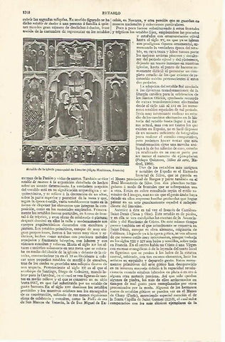 LAMINA ESPASA 31086: Retablo de la iglesia de Lieuche Francia
