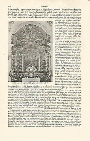 LAMINA ESPASA 31088: Retablo del Hospital de la Caridad en Sevilla