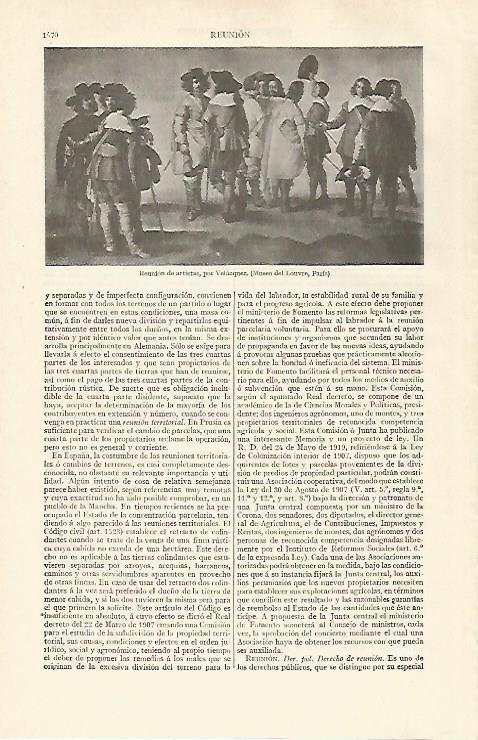 LAMINA ESPASA 31101: Reunion de artistas por Velazquez