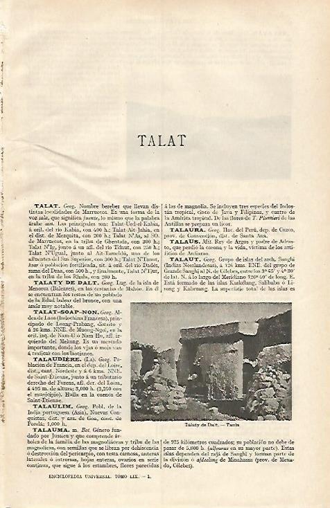 LAMINA ESPASA 31108: Talaty de Dalt