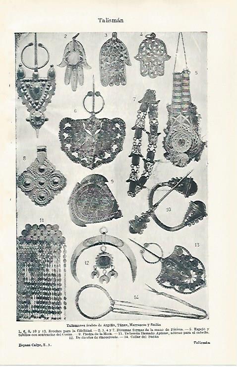 LAMINA ESPASA 31121: Talismanes de  Argelia Tunez Marruecos y Sudan