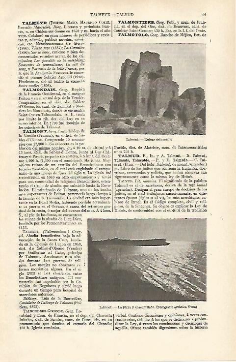 LAMINA ESPASA 31123: Castillo de Talmont Francia