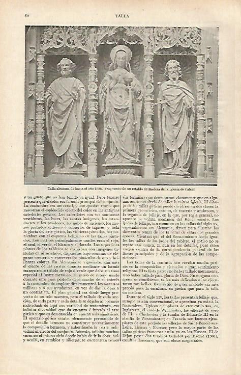 LAMINA ESPASA 31125: Retablo de la iglesia de Calcar Alemania