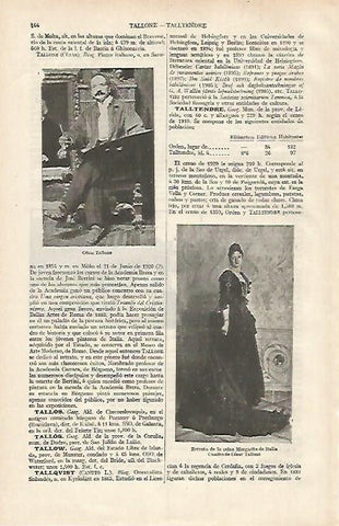 LAMINA ESPASA 31145: Cesar Tallone y la reina Margarita de Italia