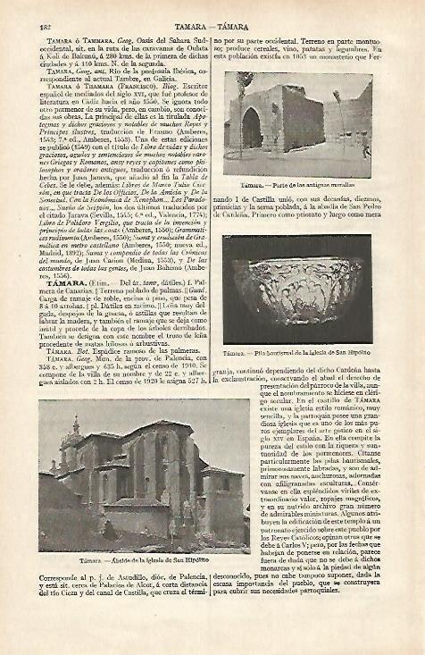 LAMINA ESPASA 31146: Murallas e iglesia de Tamara Palencia