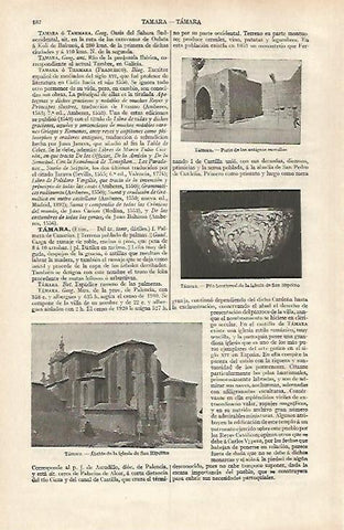 LAMINA ESPASA 31146: Murallas e iglesia de Tamara Palencia