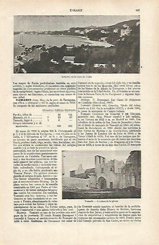 LAMINA ESPASA 31147: Vista de Tamaaris e iglesia de Tamarit