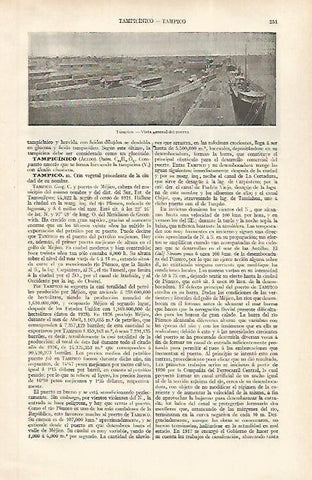 LAMINA ESPASA 31156: Puerto de Tampico Mexico
