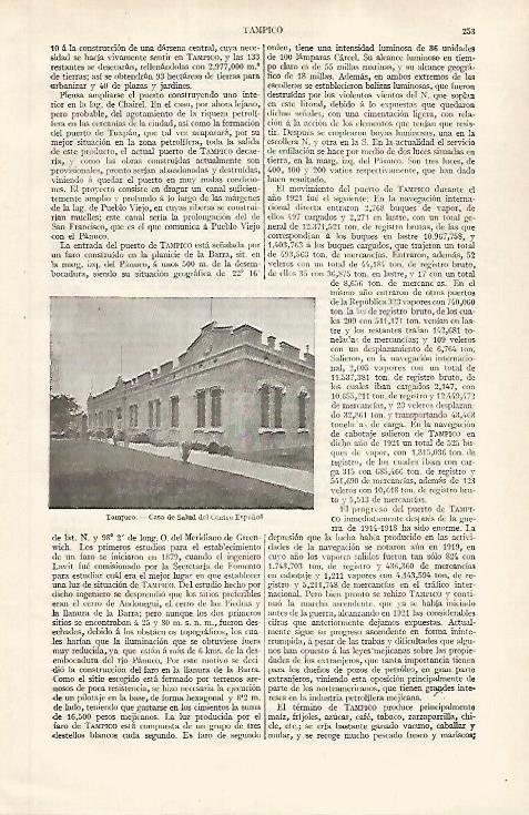 LAMINA ESPASA 31157: Casa de Salud de Tampico Mexico