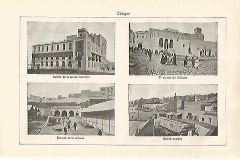 LAMINA ESPASA 31165: Vistas de Tanger Marruecos