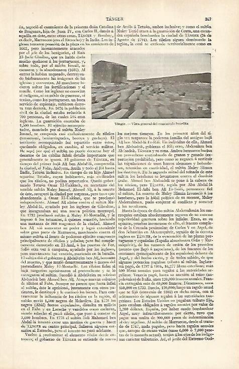 LAMINA ESPASA 31171: Cementerio israelita en Tanger Marruecos