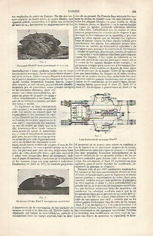 LAMINA ESPASA 31180:Tanque Mark IV y Mark V
