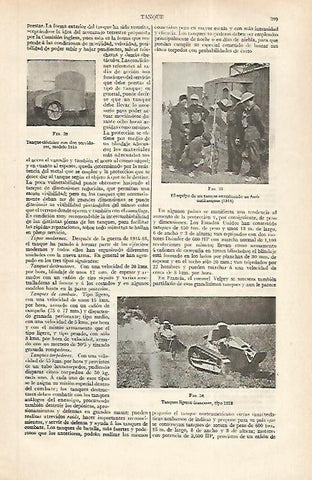LAMINA ESPASA 31185: Tanques de 1915 y 1918