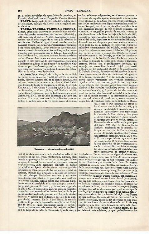 LAMINA ESPASA 31191: Castillo de Taormina Italia