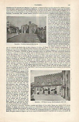 LAMINA ESPASA 31192: Plaza y Palacio Carvaja en Taormina Italia