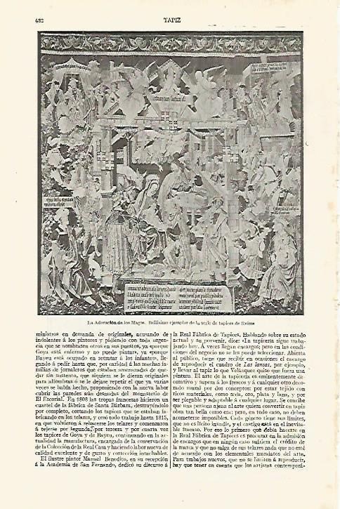 LAMINA ESPASA 31202: La Adoracion de los Magos tapiz de Reims