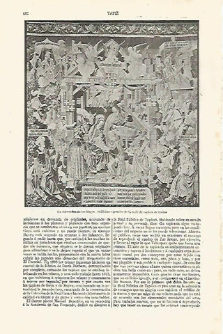 LAMINA ESPASA 31202: La Adoracion de los Magos tapiz de Reims