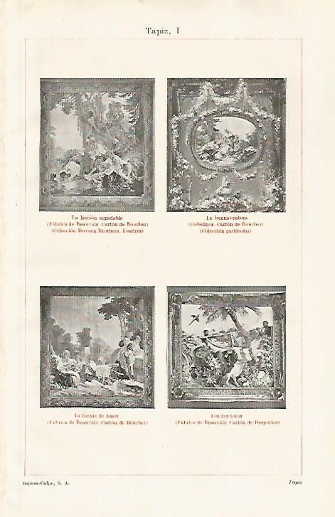 LAMINA ESPASA 31212: Tapices de la Coleccion Duveen Brother y Beauvois 