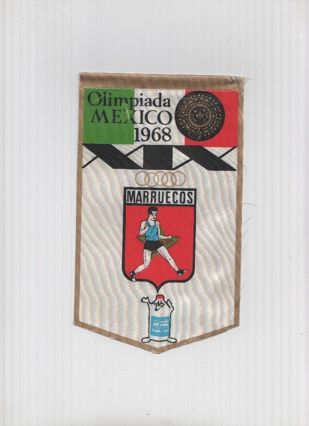 Banderin Olimpiada Mexico 1968 : Marruecos (Editor detergentes Gior)