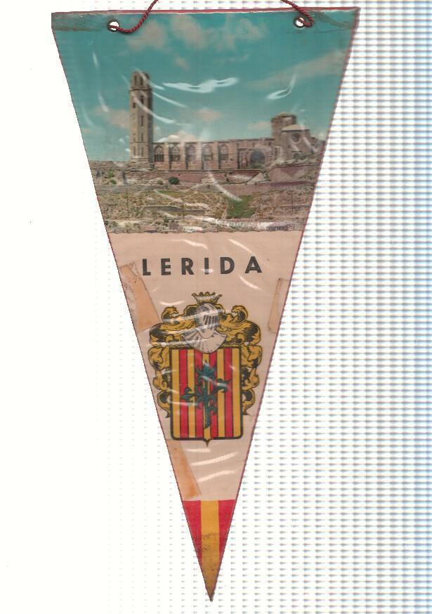 BANDERIN: LLEIDA, Lerida - Imagen de la Catedral de la Seu Vella y escudo de la localidad