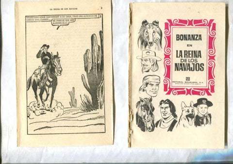 Bonanza: La reina de los navajos, dibujos de ?