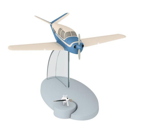 Avion Tintin con figura Milu: avion BEECHCRAFT 35 BONANZA del album El asunto Tornasol 2014 (ref. #29539)