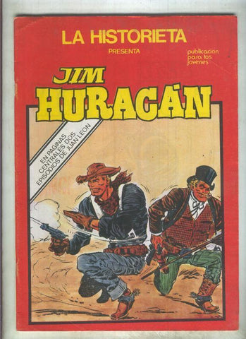 La Historieta presenta numero 20:  Jim Huracan + Juan Leon (numerado 2 en trasera)