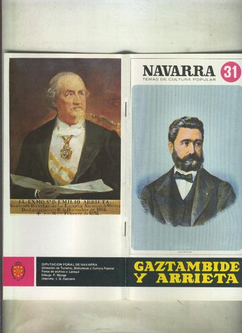 Navarra temas de cultura popular numero 031: Gaztambide y Arrieta