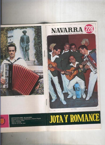 Navarra temas de cultura popular numero 228: Jota y romance