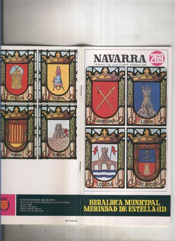 Navarra temas de cultura popular numero 269: Heraldica Municipal, Merindad de Estella II
