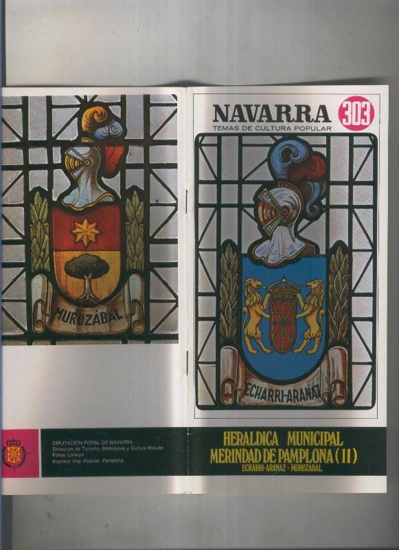 Navarra temas de cultura popular numero 303: Heraldica municipal, merindad de pamplona II
